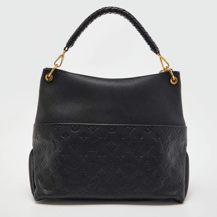 Pre Owned Louis Vuitton Black Monogram Empreinte Leather Maida Bag