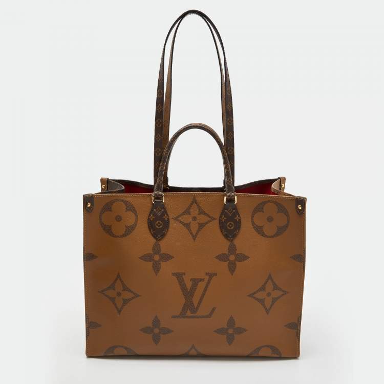 Pre Owned Louis Vuitton Monogram Reverse Giant Canvas OnTheGo GM Bag