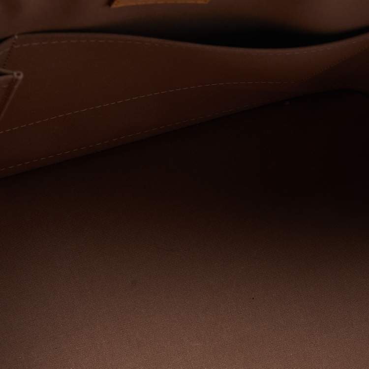 Pre Owned Louis Vuitton Beige Poudre Monogram Vernis Alma GM Bag