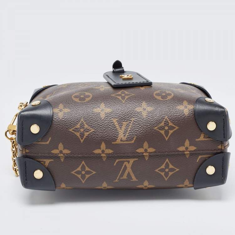 مملوكة مسبقًا Louis Vuitton Black Monogram Canvas and Leather Petite Malle Souple Bag