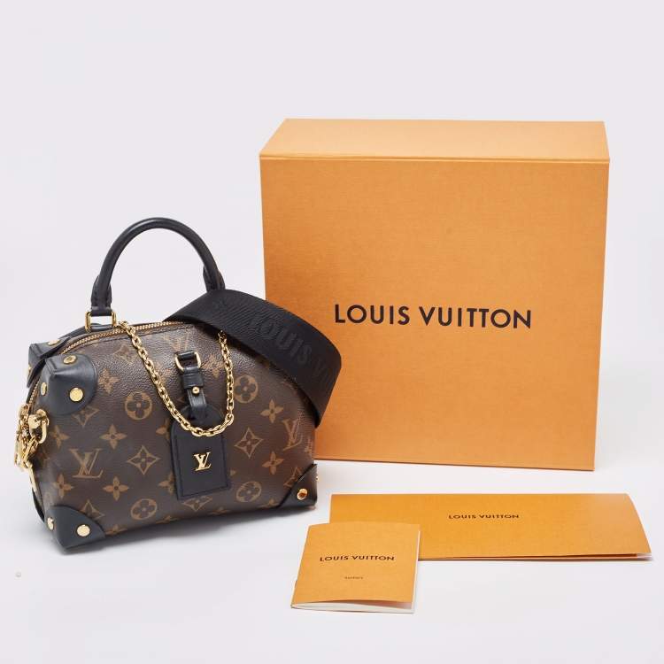 مملوكة مسبقًا Louis Vuitton Black Monogram Canvas and Leather Petite Malle Souple Bag