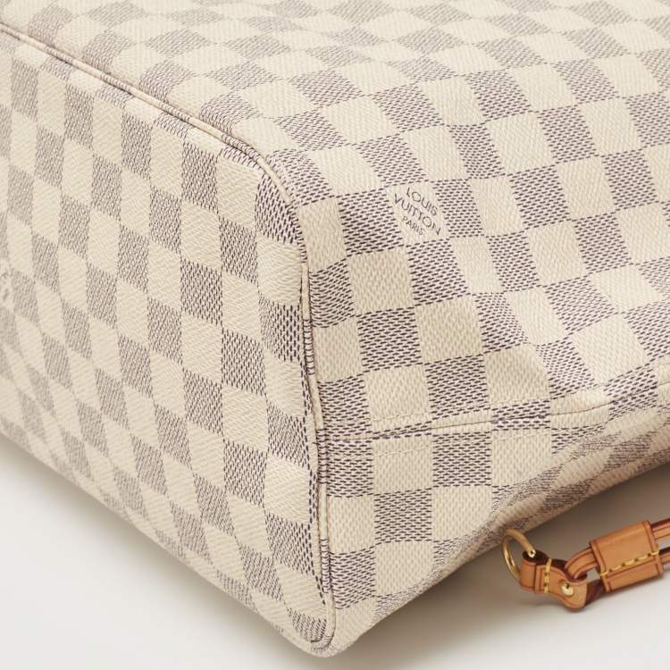 Pre Owned Louis Vuitton Damier Azur Canvas Neverfull MM Bag