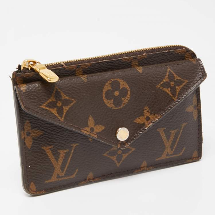 Pre Owned Louis Vuitton Black Monogram Canvas Recto Verso Card Holder