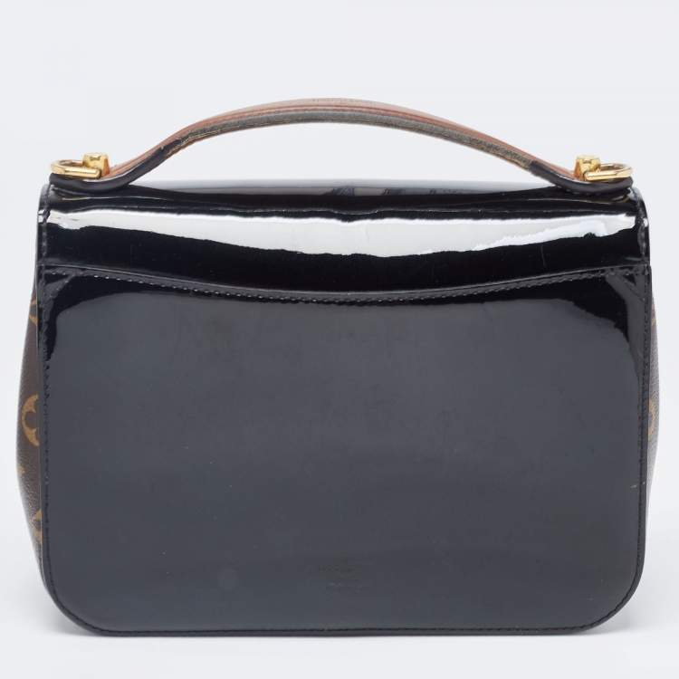 مملوكة مسبقًا Louis Vuitton Black Vernis Leather and Monogram Canvas Cherrywood BB Bag