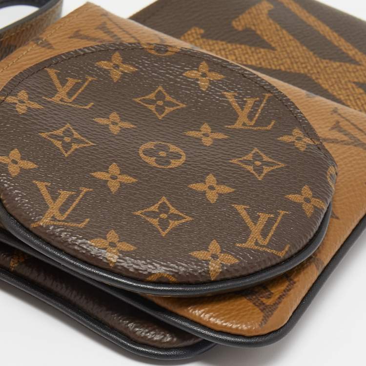 Pre Owned Louis Vuitton Monogram Canvas Trio Pouch