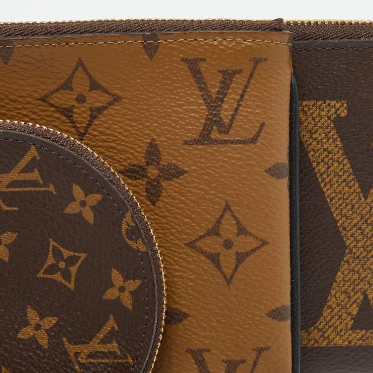 Pre Owned Louis Vuitton Monogram Canvas Trio Pouch