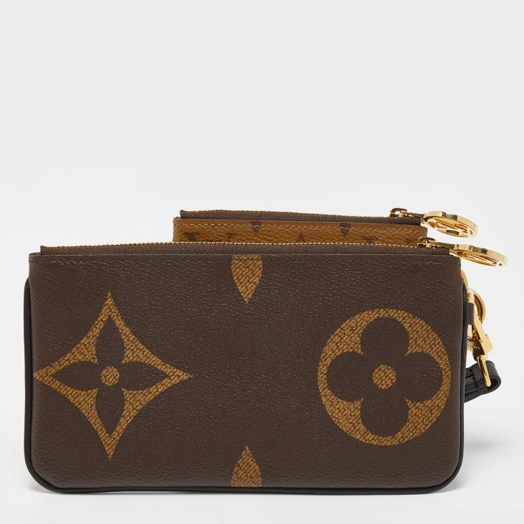 Pre Owned Louis Vuitton Monogram Canvas Trio Pouch