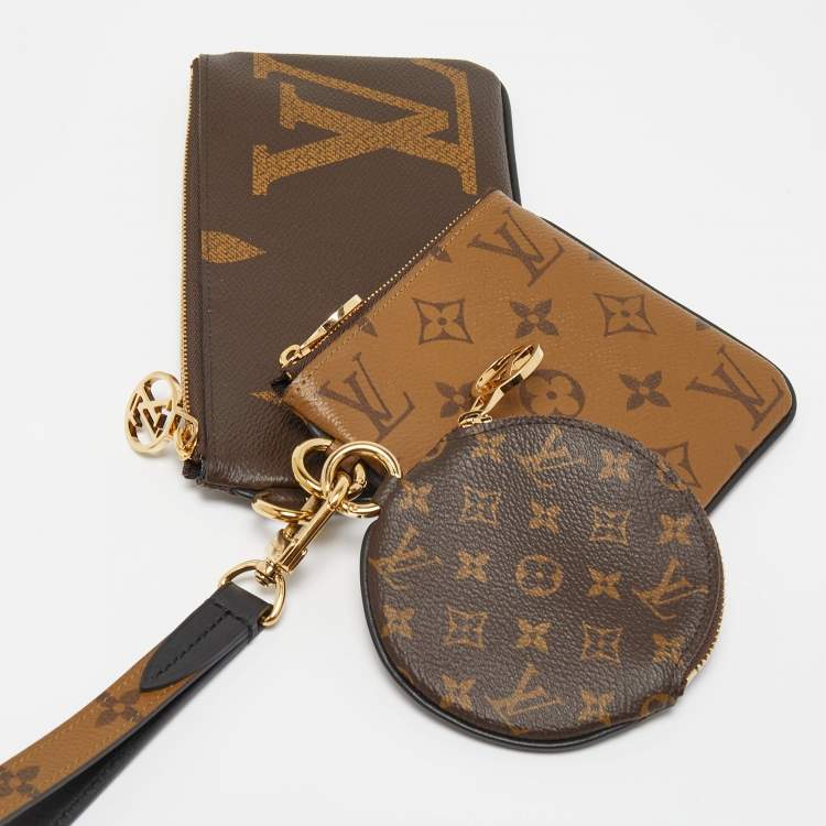 Pre Owned Louis Vuitton Monogram Canvas Trio Pouch