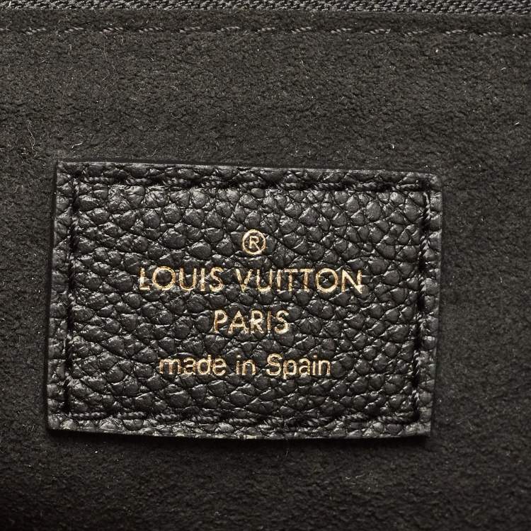 Pre Owned Louis Vuitton Black/White Monogram Empreinte Leather Neverfull MM Bag