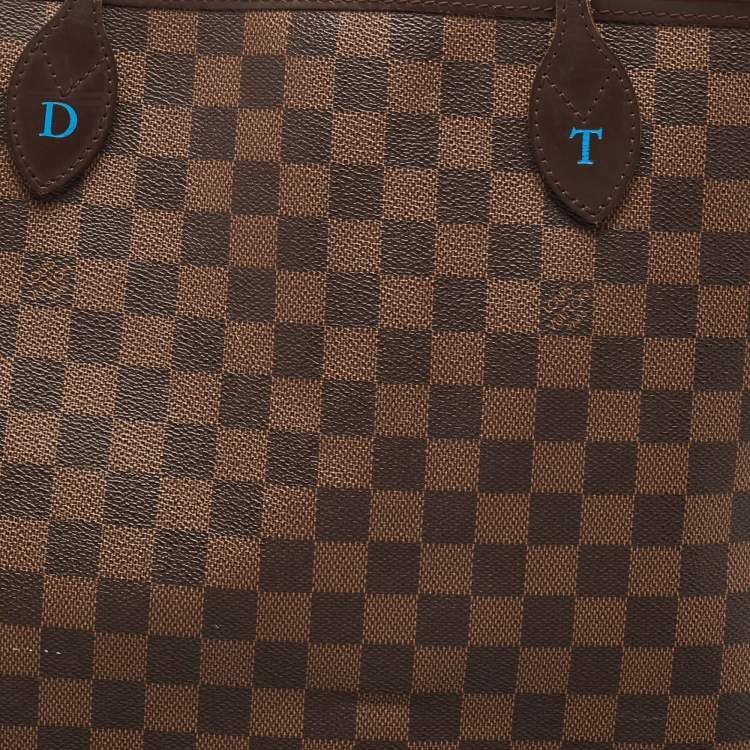 Pre Owned Louis Vuitton Damier Ebene Canvas Neverfull GM Bag