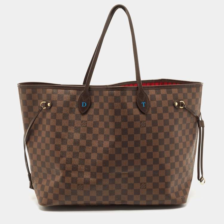 Pre Owned Louis Vuitton Damier Ebene Canvas Neverfull GM Bag