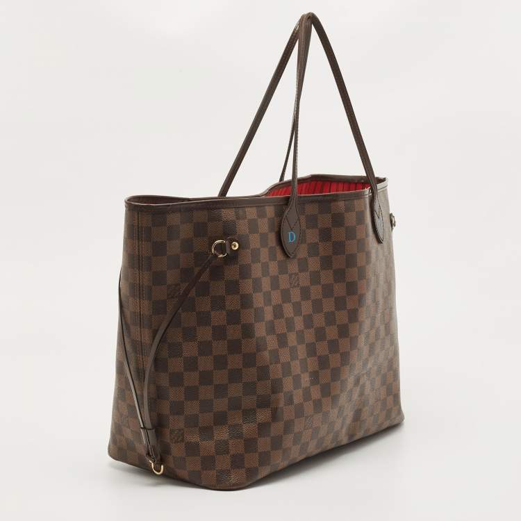 Pre Owned Louis Vuitton Damier Ebene Canvas Neverfull GM Bag