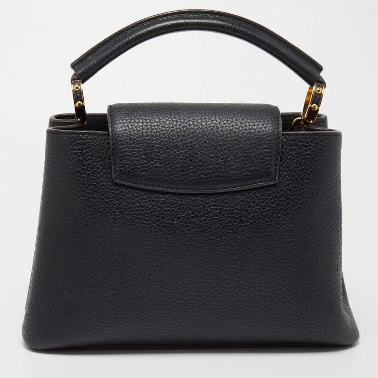 Pre Owned Louis Vuitton Black Taurillon Leather Capucines BB Bag