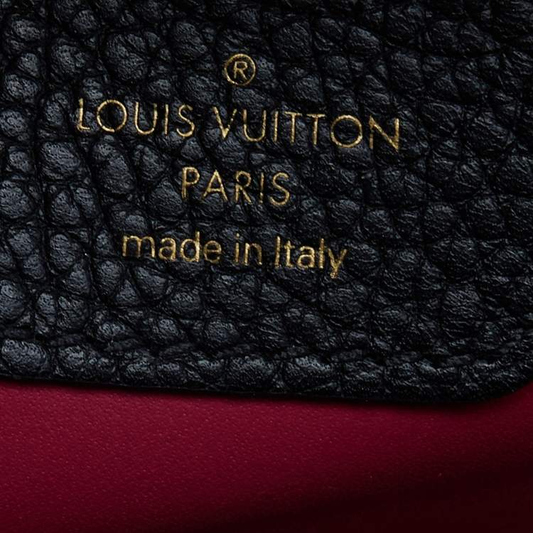 Pre Owned Louis Vuitton Black Taurillon Leather Capucines BB Bag