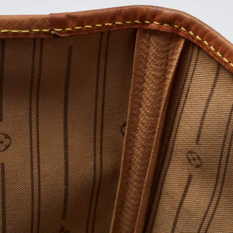Pre Owned Louis Vuitton Brown Monogram Canvas Neverfull MM Tote Bag