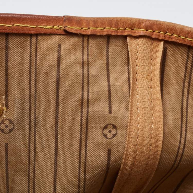 Pre Owned Louis Vuitton Brown Monogram Canvas Neverfull MM Tote Bag
