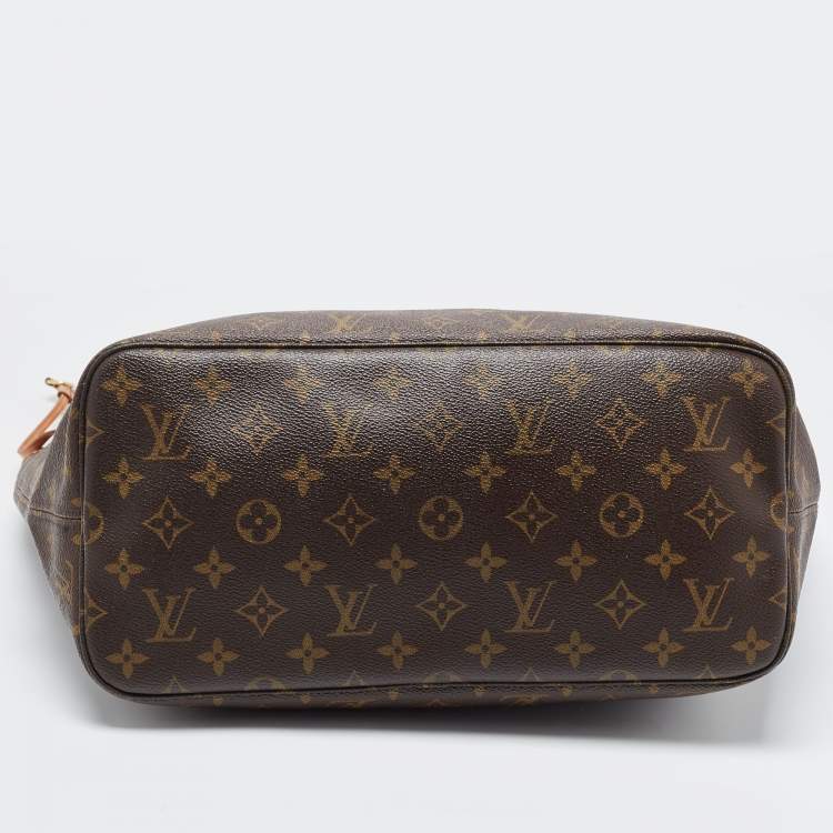 Pre Owned Louis Vuitton Brown Monogram Canvas Neverfull MM Tote Bag