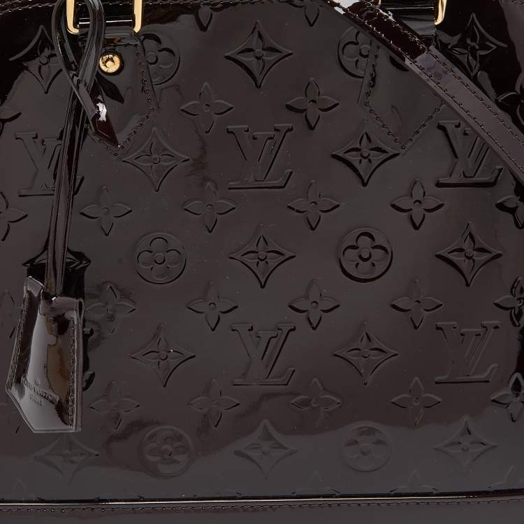 Pre Owned Louis Vuitton Amarante Monogram Vernis Alma PM Bag
