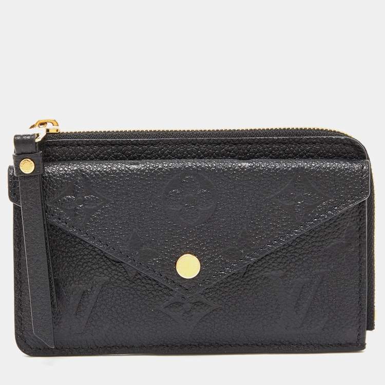 Louis Vuitton Black Empreinte Recto Verso Card Holder Gold