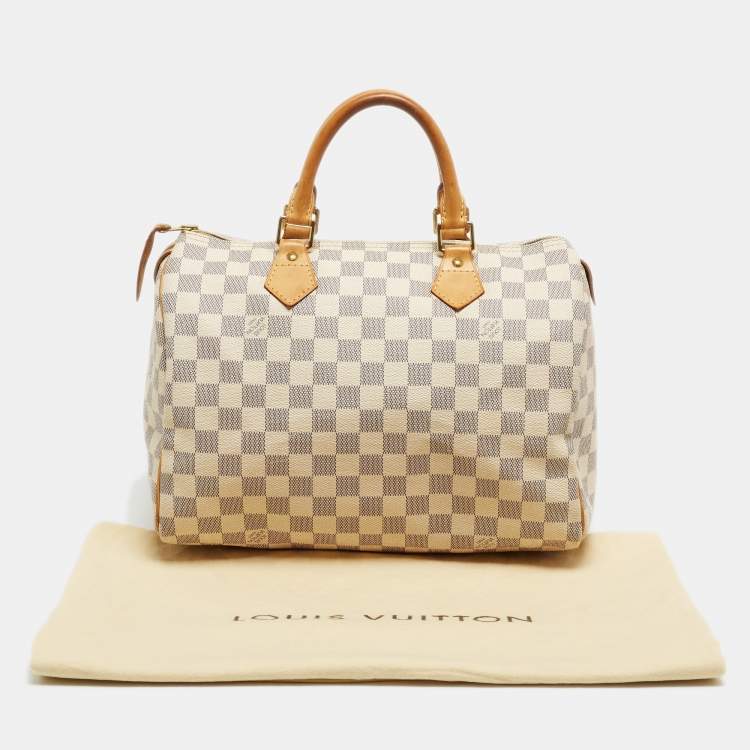 Pre Owned Louis Vuitton Damier Azur Canvas Speedy 30 Bag