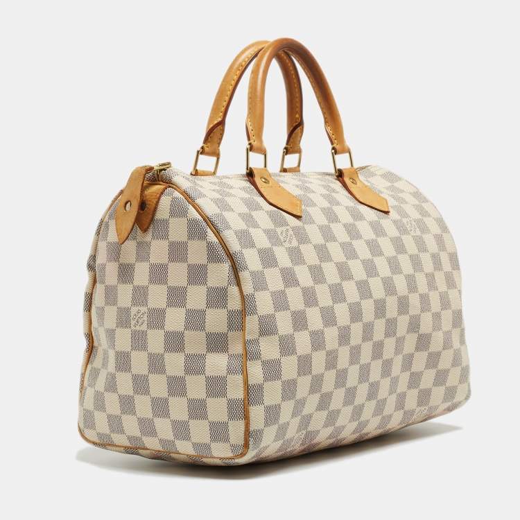 Pre Owned Louis Vuitton Damier Azur Canvas Speedy 30 Bag