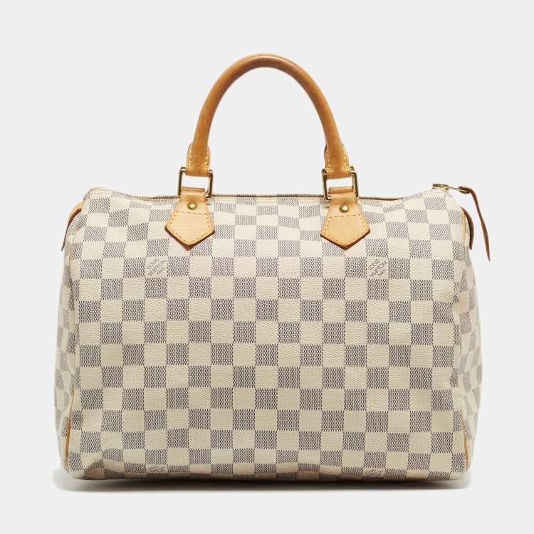 Pre Owned Louis Vuitton Damier Azur Canvas Speedy 30 Bag