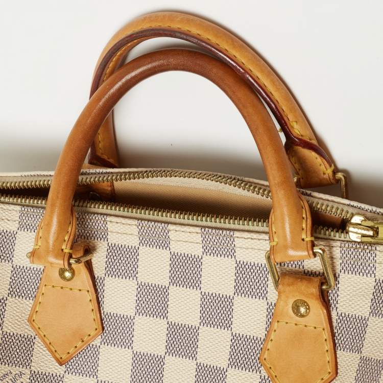 Pre Owned Louis Vuitton Damier Azur Canvas Speedy 30 Bag