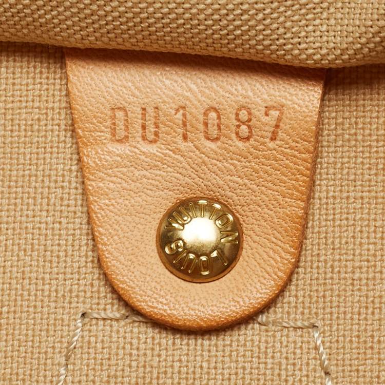 Pre Owned Louis Vuitton Damier Azur Canvas Speedy 30 Bag