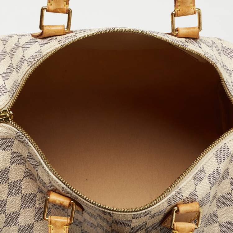 Pre Owned Louis Vuitton Damier Azur Canvas Speedy 30 Bag