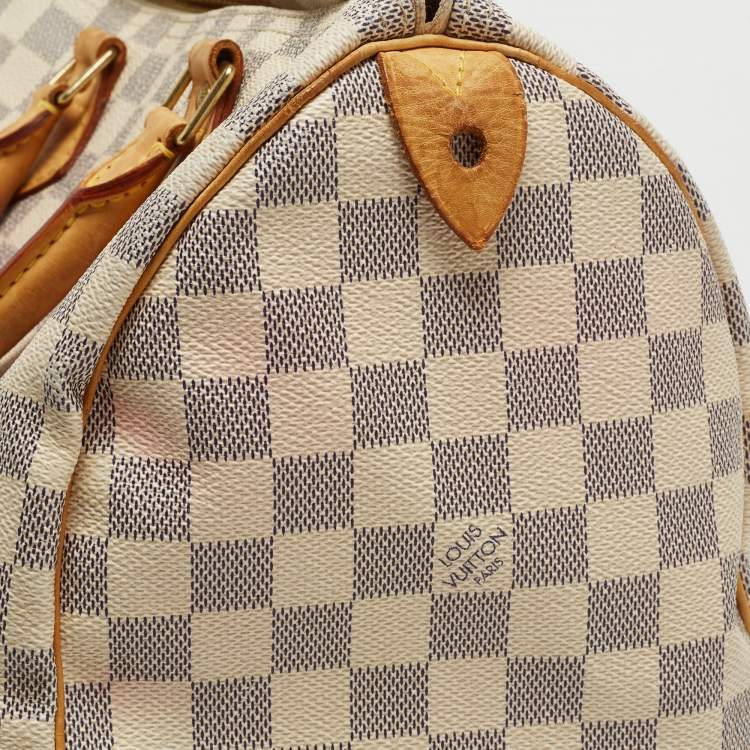 Pre Owned Louis Vuitton Damier Azur Canvas Speedy 30 Bag
