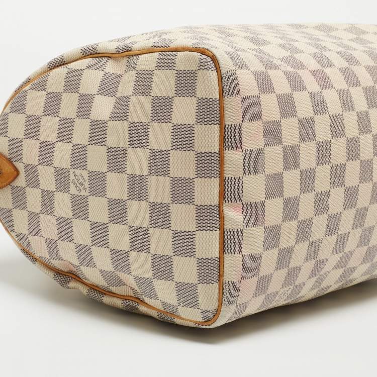 Pre Owned Louis Vuitton Damier Azur Canvas Speedy 30 Bag