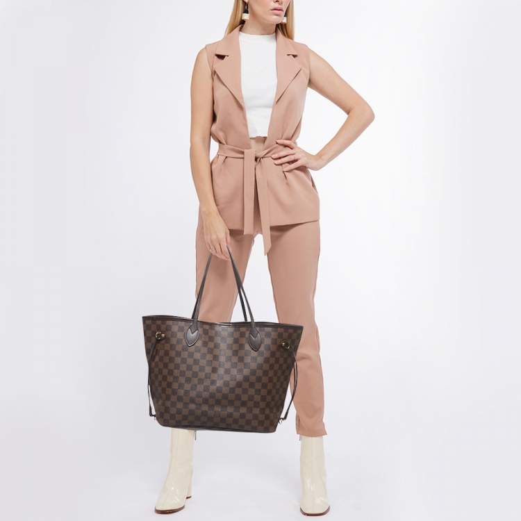 Pre Owned Louis Vuitton Damier Ebene Canvas Neverfull MM Bag