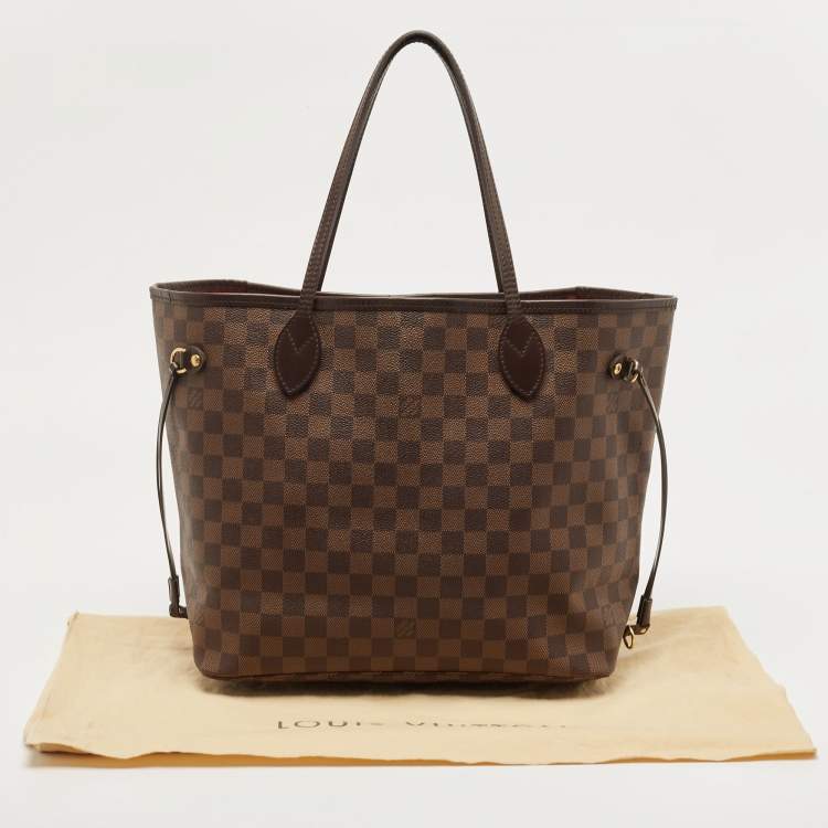 Pre Owned Louis Vuitton Damier Ebene Canvas Neverfull MM Bag