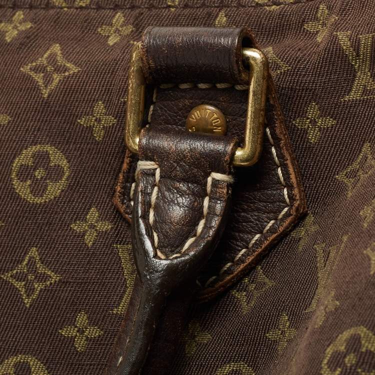 Pre Owned Louis Vuitton Fusain Monogram Mini Lin Canvas Speedy 30 Bag