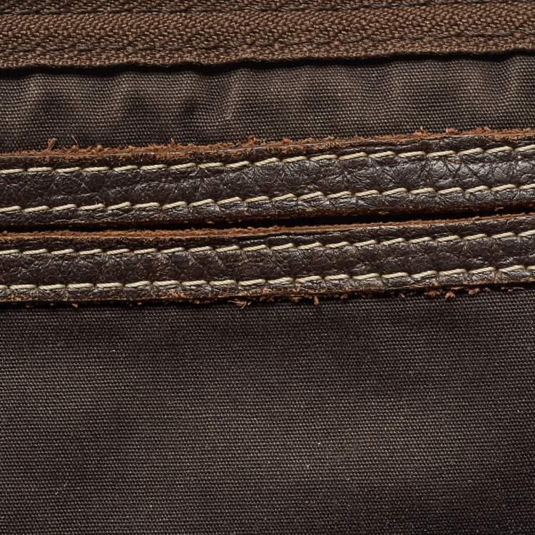 Pre Owned Louis Vuitton Fusain Monogram Mini Lin Canvas Speedy 30 Bag