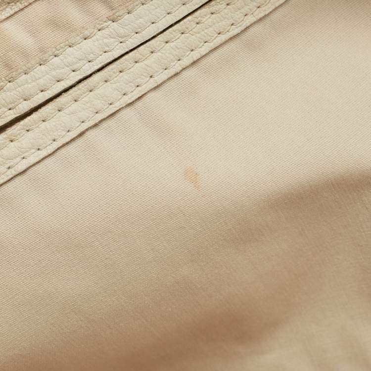 Pre Owned Louis Vuitton  White/Pink Mini Lin Croisette Speedy 30 Bag