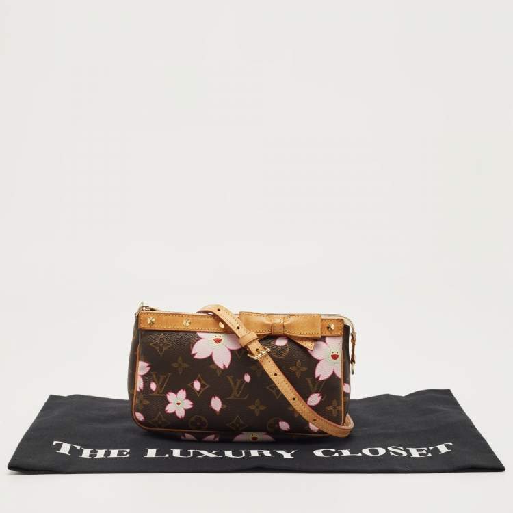 Pre Owned Louis Vuitton Monogram Canvas Cherry Blossom Pochette Accessories