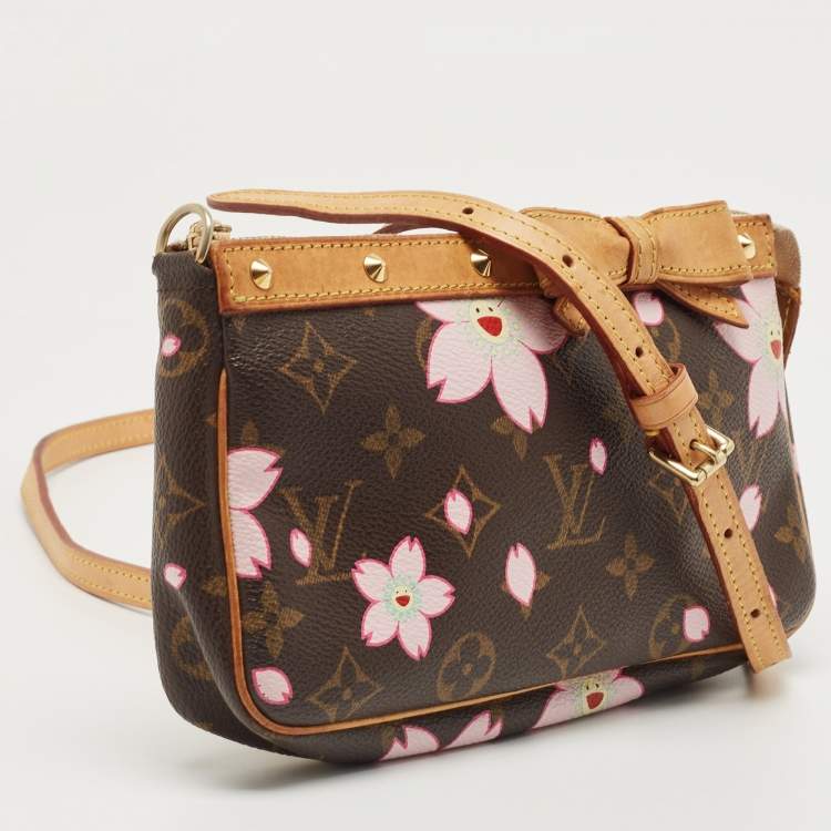 Pre Owned Louis Vuitton Monogram Canvas Cherry Blossom Pochette Accessories