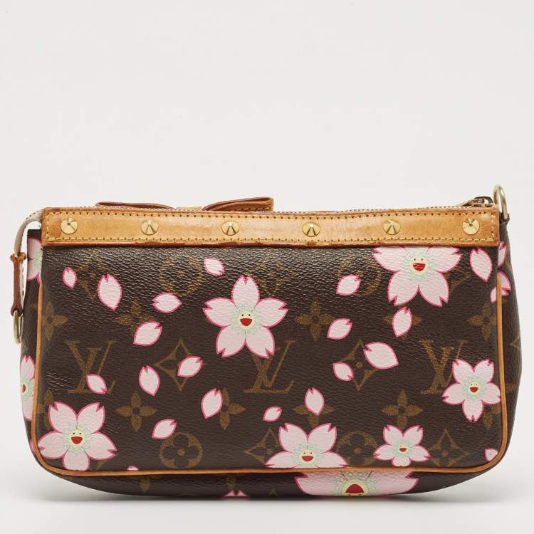 Pre Owned Louis Vuitton Monogram Canvas Cherry Blossom Pochette Accessories