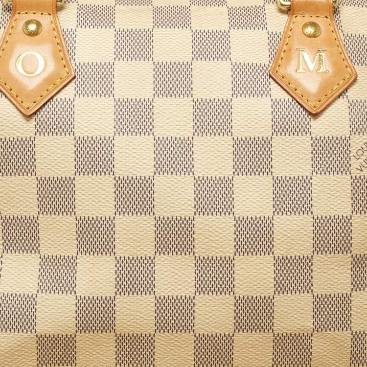 Pre Owned Louis Vuitton Damier Azur Canvas Speedy 30 Bag