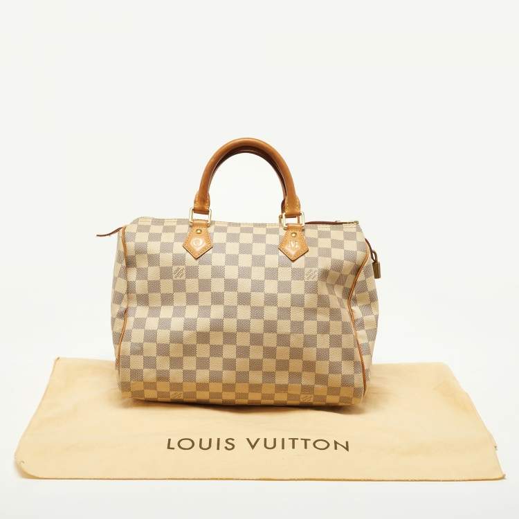 Pre Owned Louis Vuitton Damier Azur Canvas Speedy 30 Bag