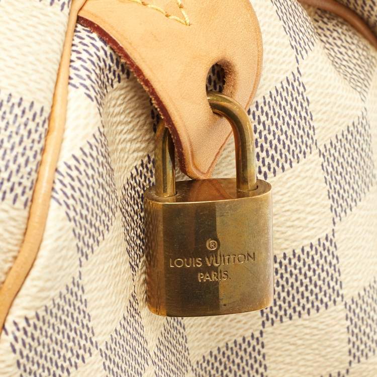 Pre Owned Louis Vuitton Damier Azur Canvas Speedy 30 Bag