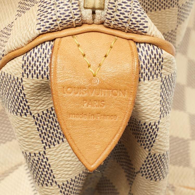 Pre Owned Louis Vuitton Damier Azur Canvas Speedy 30 Bag