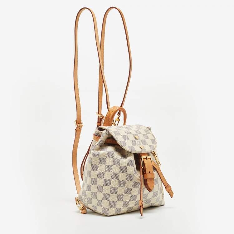 Pre Owned Louis Vuitton Damier Azur Canvas Sperone BB Bag
