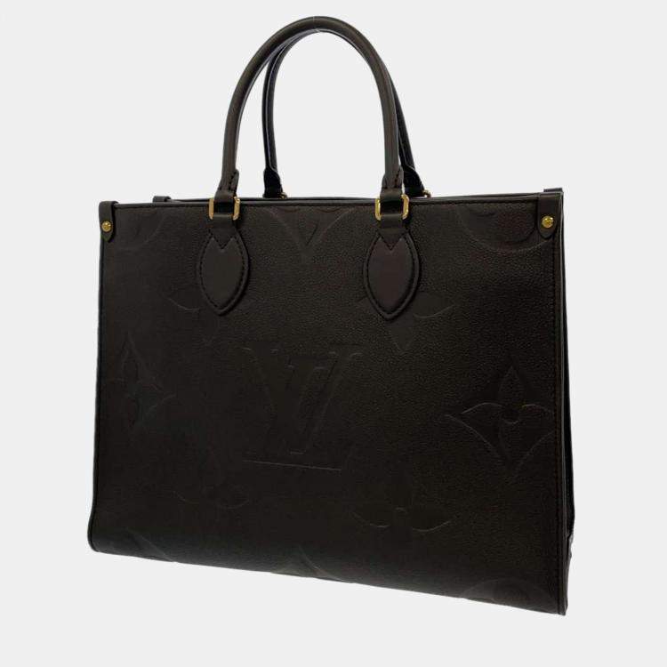 new LOUIS VUITTON ONTHEGO MM black Bicolor EMPREINTE leather tote bag