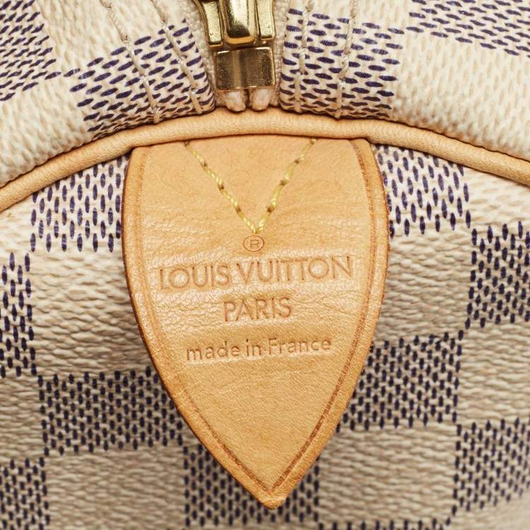 Pre Owned Louis Vuitton Damier Azur Canvas Speedy 30 Bag