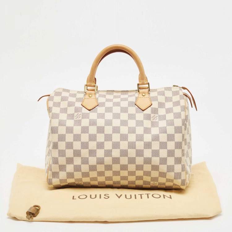Pre Owned Louis Vuitton Damier Azur Canvas Speedy 30 Bag
