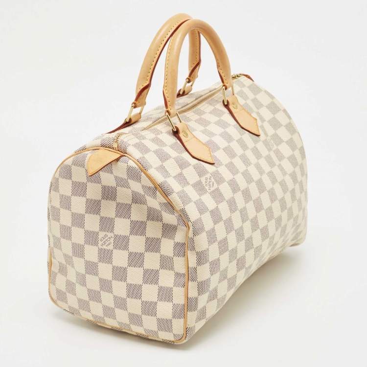 Pre Owned Louis Vuitton Damier Azur Canvas Speedy 30 Bag