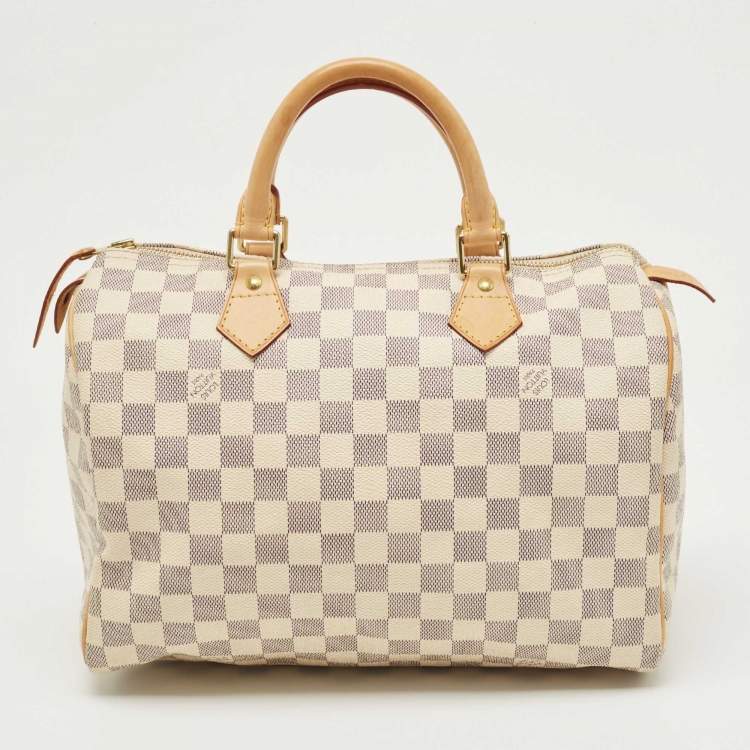 Pre Owned Louis Vuitton Damier Azur Canvas Speedy 30 Bag