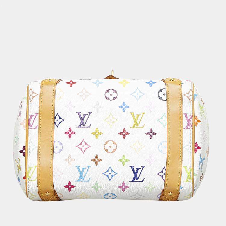 Pre Owned Louis Vuitton White Monogram Multicolore Priscilla